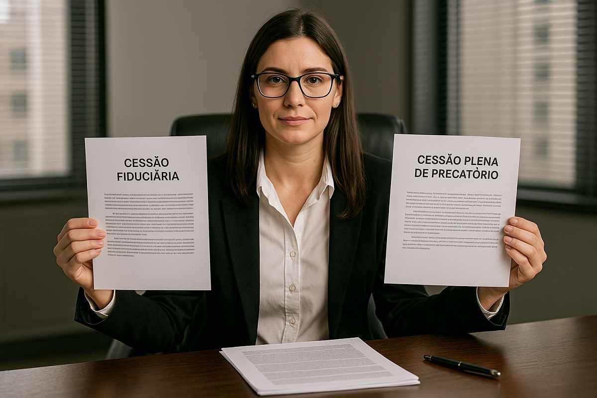 Qual a diferença entre cessão fiduciária e cessão plena de precatórios?