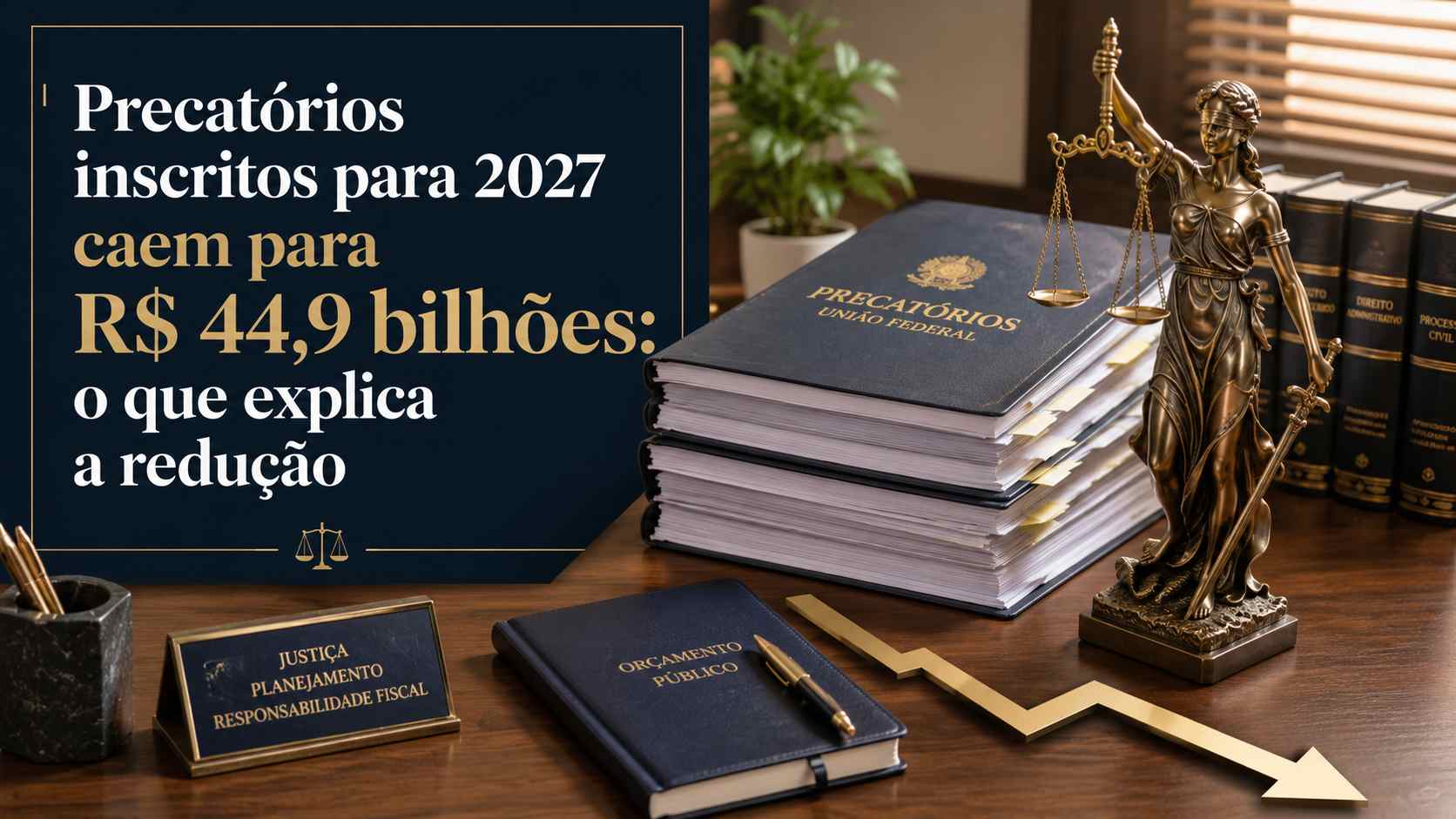Precatórios inscritos para 2027 caem para R$ 44,9 bilhões: o que explica a redução