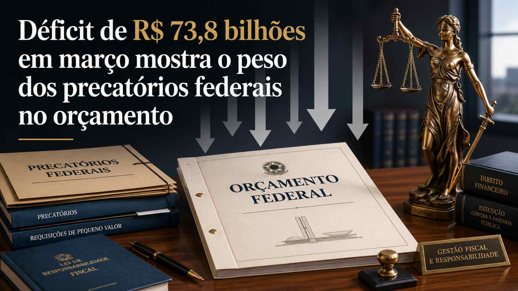 Déficit de R$ 73,8 bilhões em março mostra o peso dos precatórios federais no orçamento